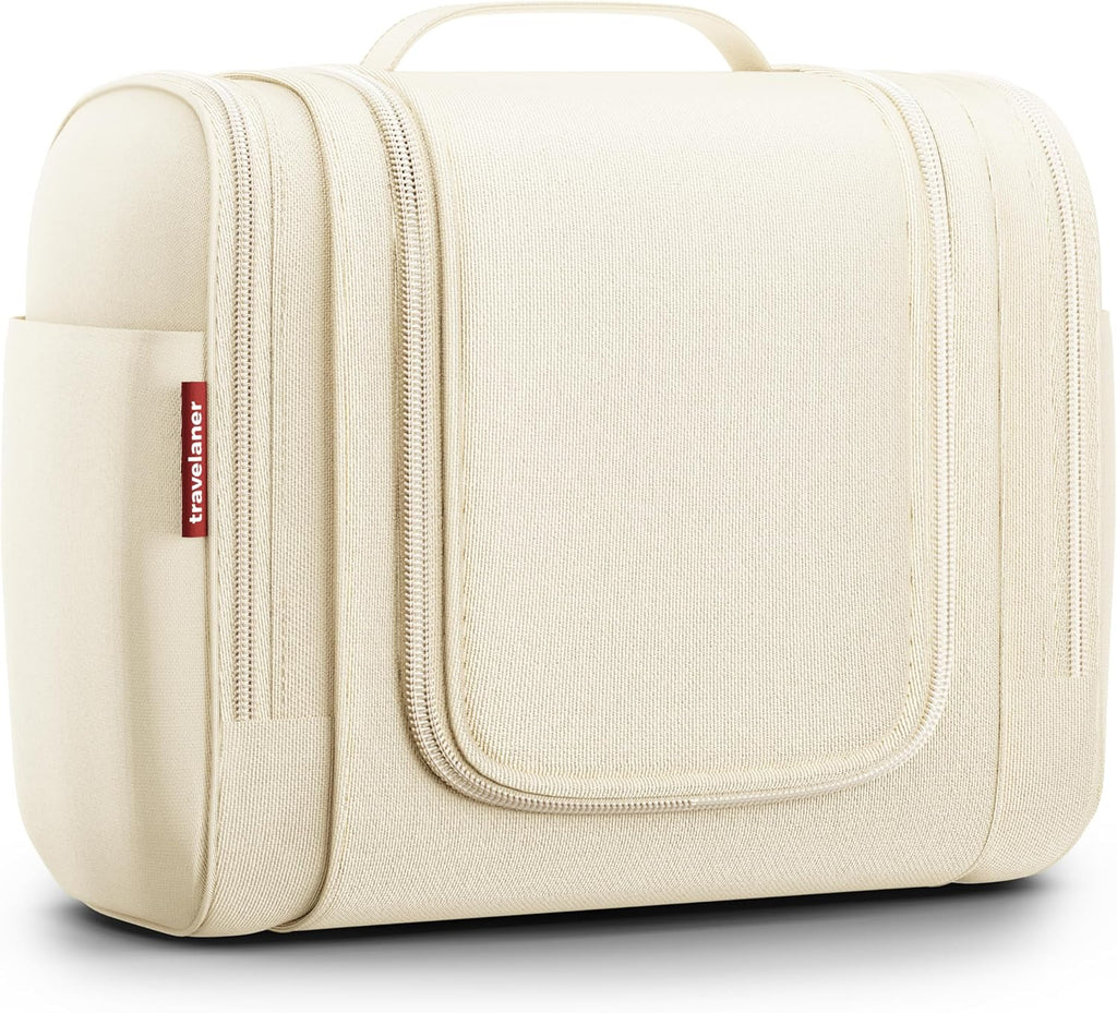 Kulturbeutel Zum Aufhängen, Damen/Herren, 7L, Crème-Beige