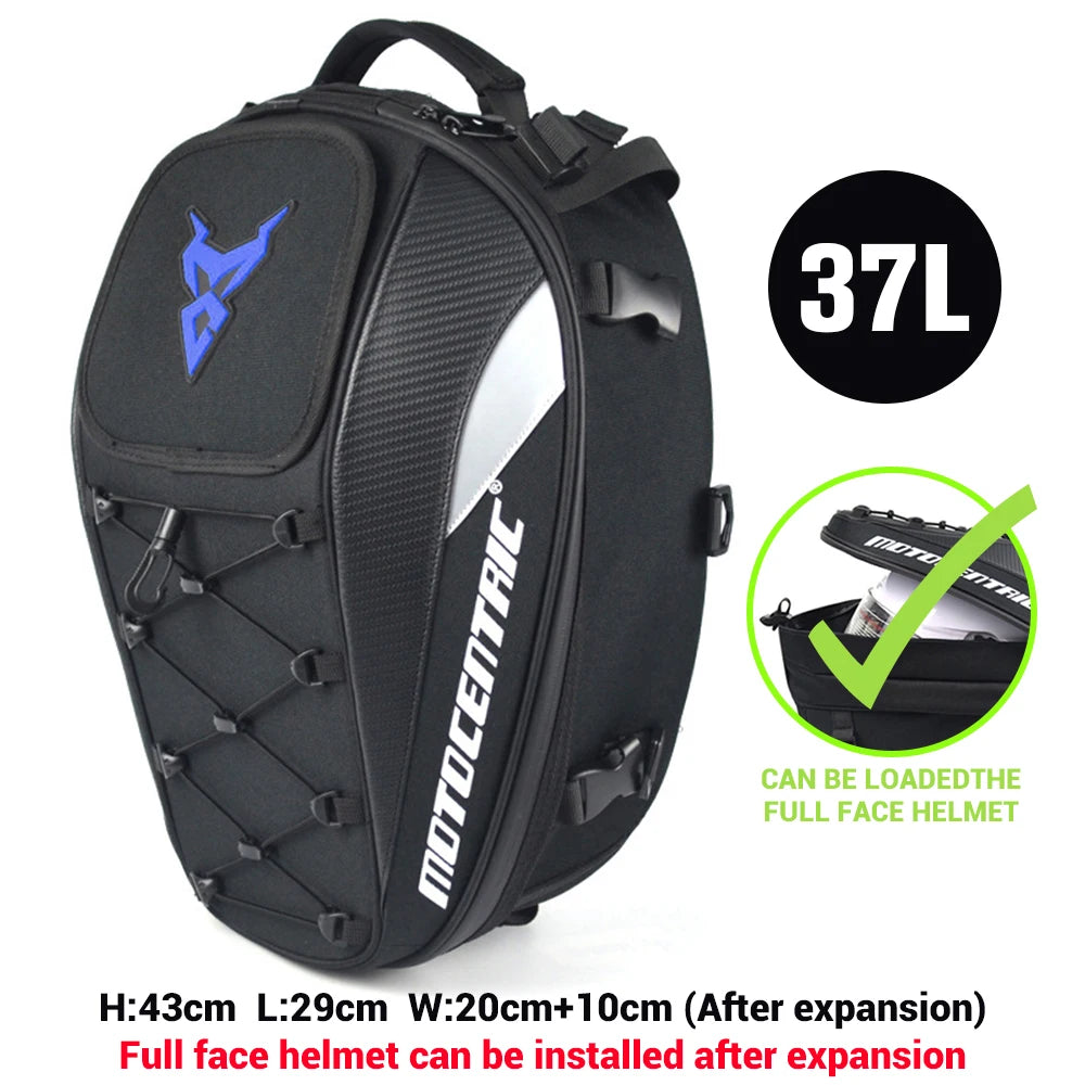 Motorcycle Back Seat Bags Waterproof Tail Bag Rear Seat Bag Multifunctional Motorbike Helmet Bag Moto Rider Backpack