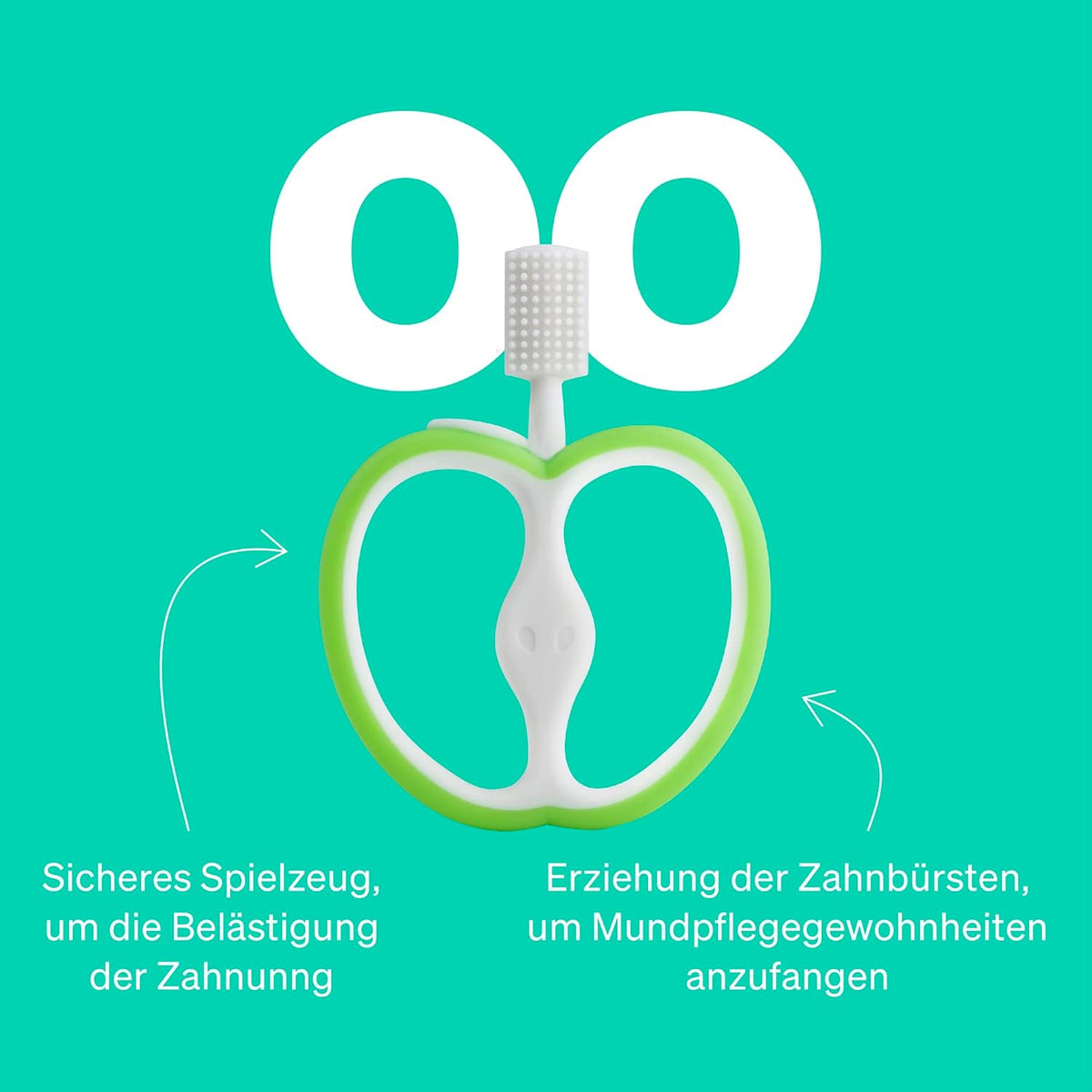 Beißring Baby Von Lovenoobs™, BPA/BPS Frei Einfach Zu Reinigen, Zahnungshilfe, Greifling, Silikon Zahnbürste, Beißspielzeug, Spielzeug, Unisex, Teether, Grün