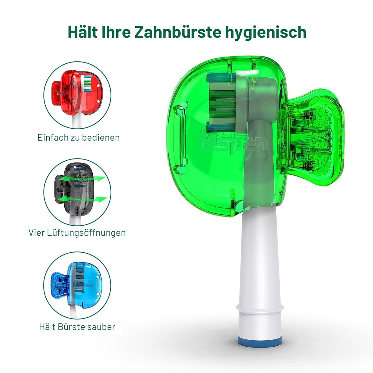 Zahnbürste Kopf Abdeckungen: Zahnbürste Kopf Schutz Schutzkappe Kunststoff Clip Bad Für Haushalt Reisen