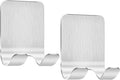 2 Stück Rasierer Halterung Dusche, Haken Selbstklebend Rasierhalter Dusche Edelstahl Klebehaken, Handtuchhaken Ohne Bohren, Badezimmer Haken Wandhaken Silber