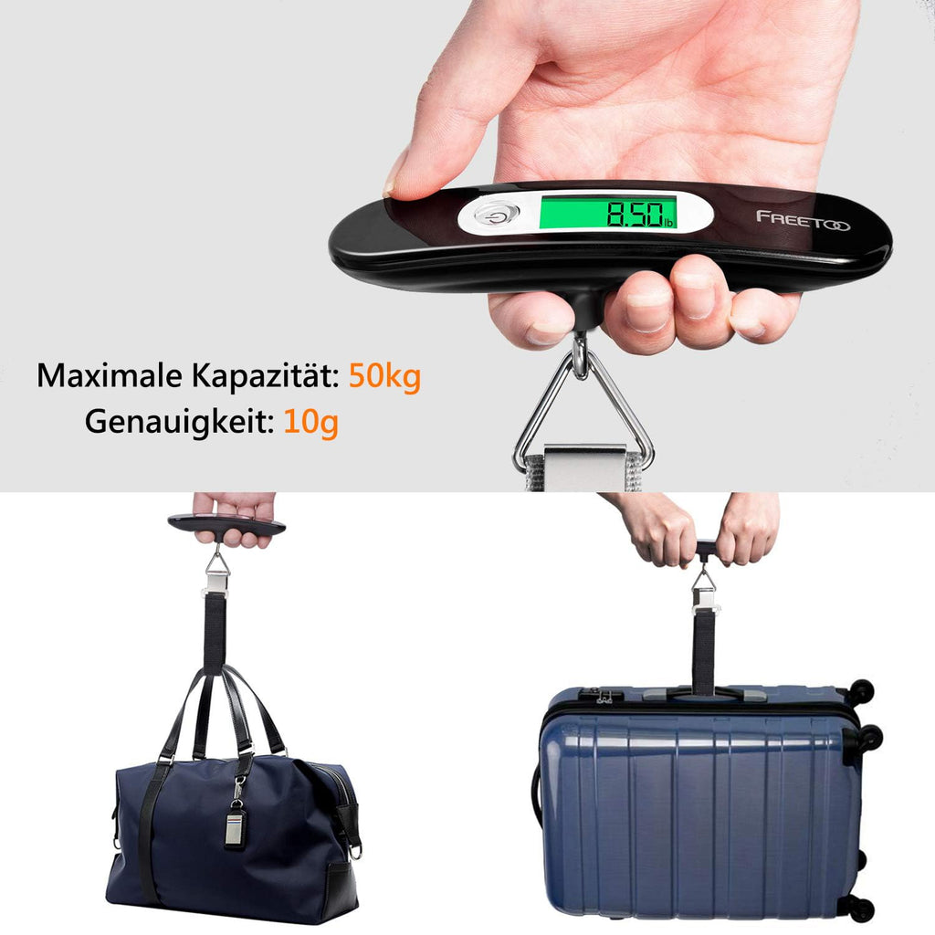 FREETOO Gepäckwaage Tragbare Digitale Kofferwaage