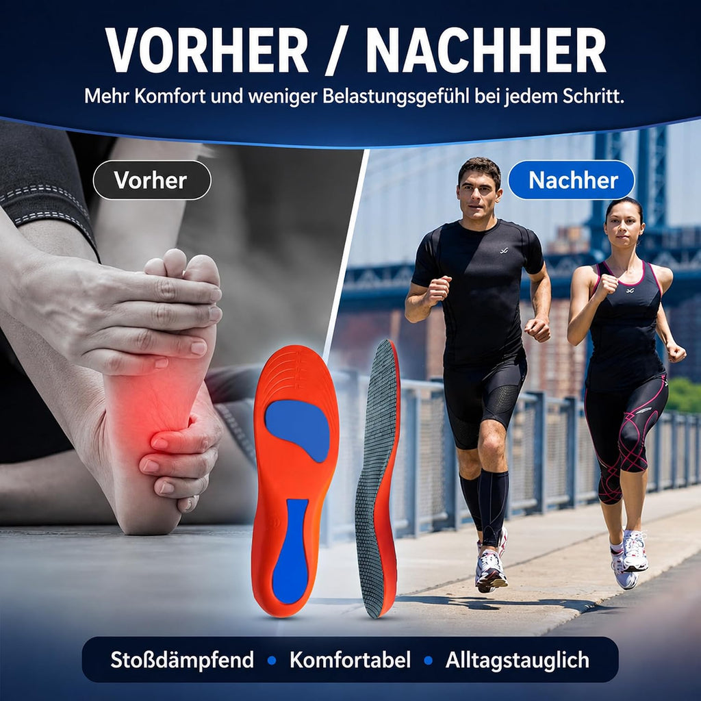 Komfort-Einlegesohlen mit Fußgewölbestütze