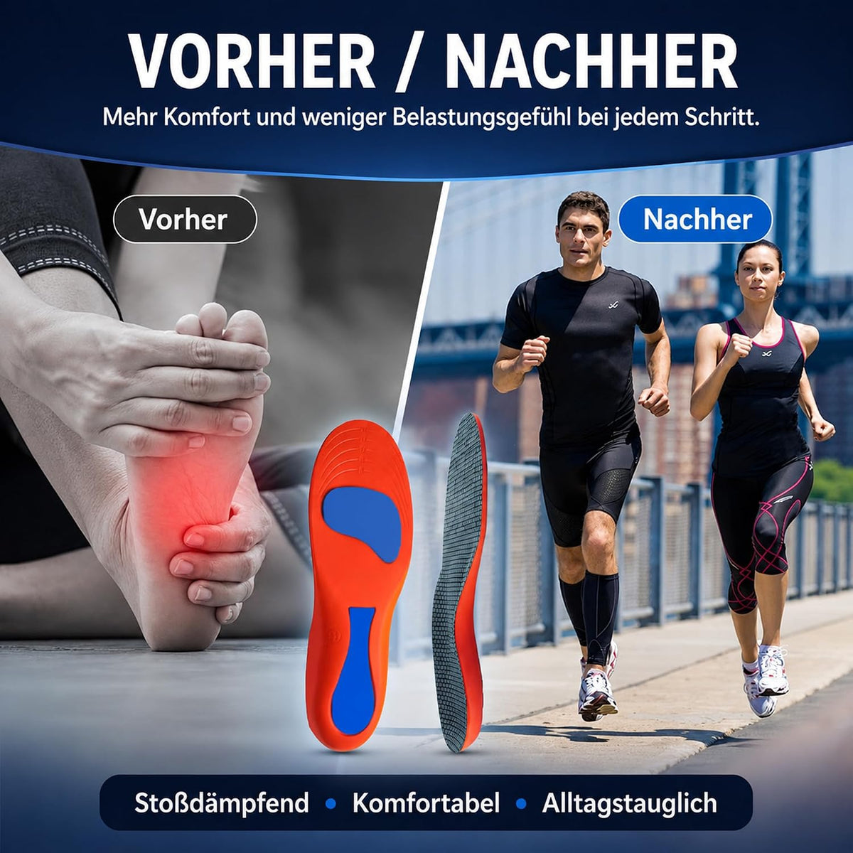 Komfort-Einlegesohlen mit Fußgewölbestütze