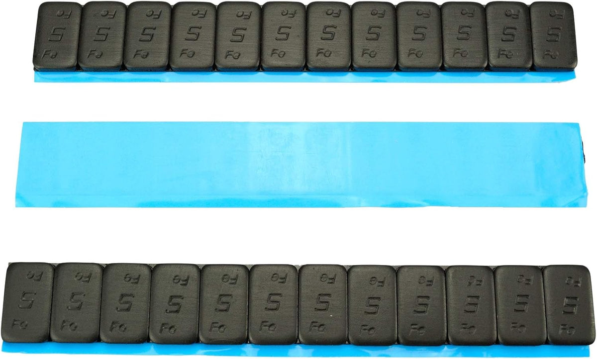 HASKYY 420G Auswuchtgewichte I 7X Klebegewichte 60G I Kleberiegel SCHWARZ 12X5G I Gewichte Für Modellbau I Stahlgewichte Mit ABRISSKANTE I VERZINKT & Pulver-Kunststoff-Beschichtet