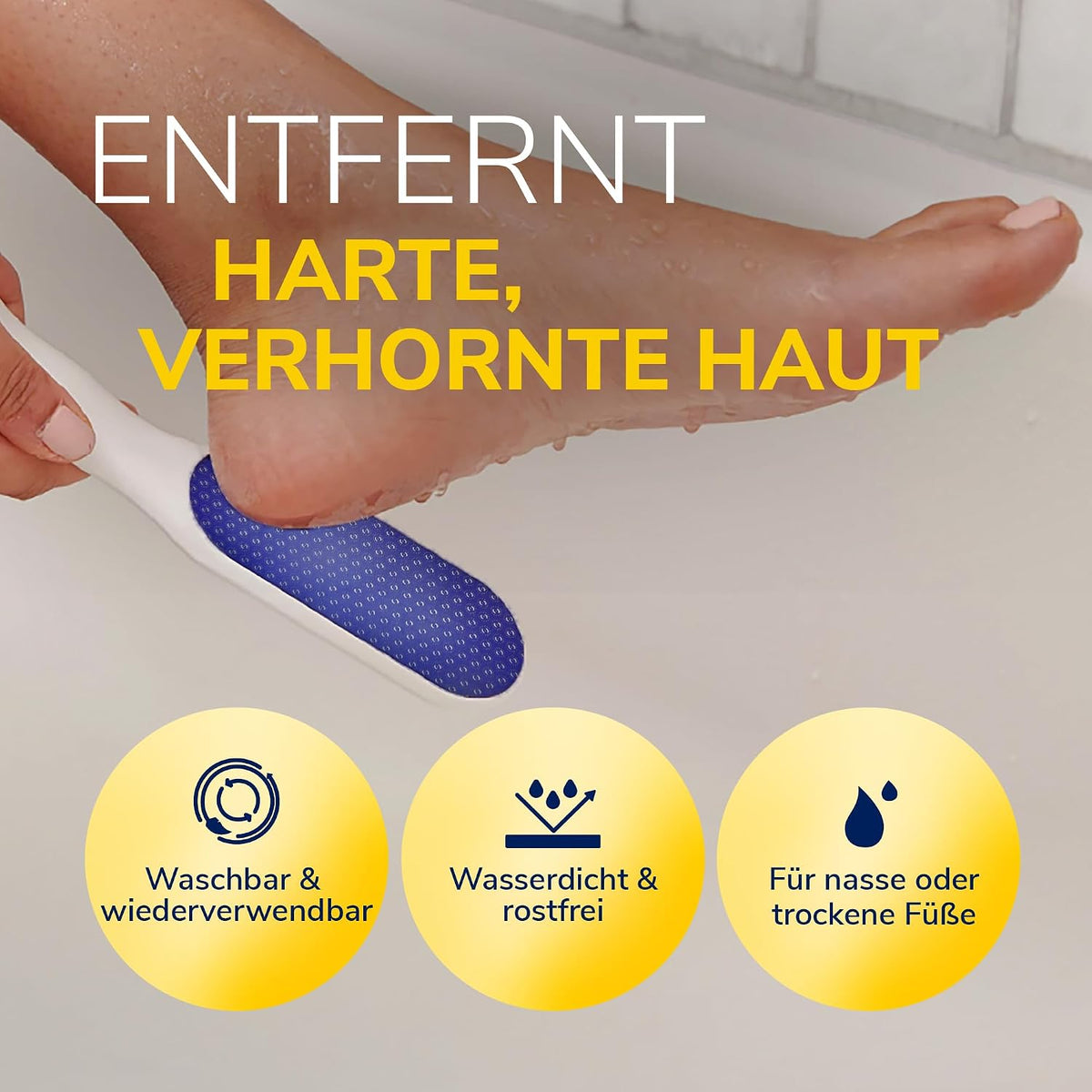 Scholl Nano Glas Fussfeile Und Hornhautentferner - Komfortable, Sanfte Entfernung Von Harter Haut Und Hornhaut