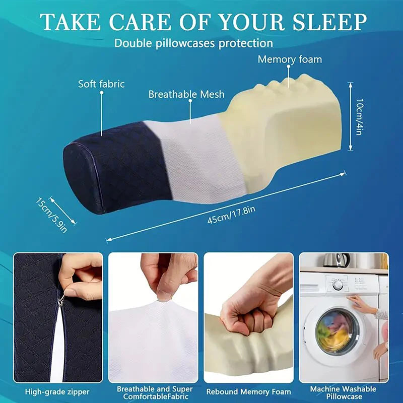 Vixora Nackenkissen – Ergonomisches Memory-Foam-Kissen für besseren Schlaf