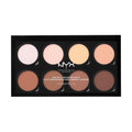 NYX Professional Makeup Highlight & Contour Pro Palette, Puder Konturen Kit, 8 Verblendbare Matte Und Perlmutttöne