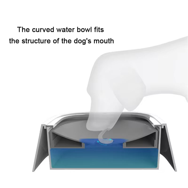Floating Non-Spill Dog and Cat Water Bowl with Anti-Over Design
