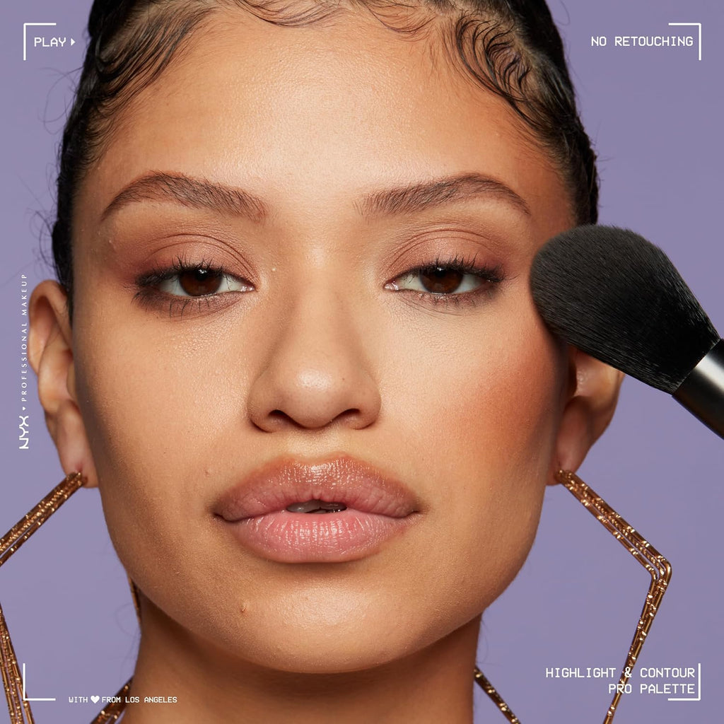 NYX Professional Makeup Highlight & Contour Pro Palette, Puder Konturen Kit, 8 Verblendbare Matte Und Perlmutttöne