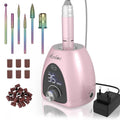 Nagelfräser Für Gelnägel 35000 U/Min Elektrische Nagelfräser 6 in 1 Maniküre Set Elektrisch Stufenlose Geschwindigkeit Mit LED Dislay Für Nagelhaut Shellac Acrylgel, Sicher Für Anfänger Profi