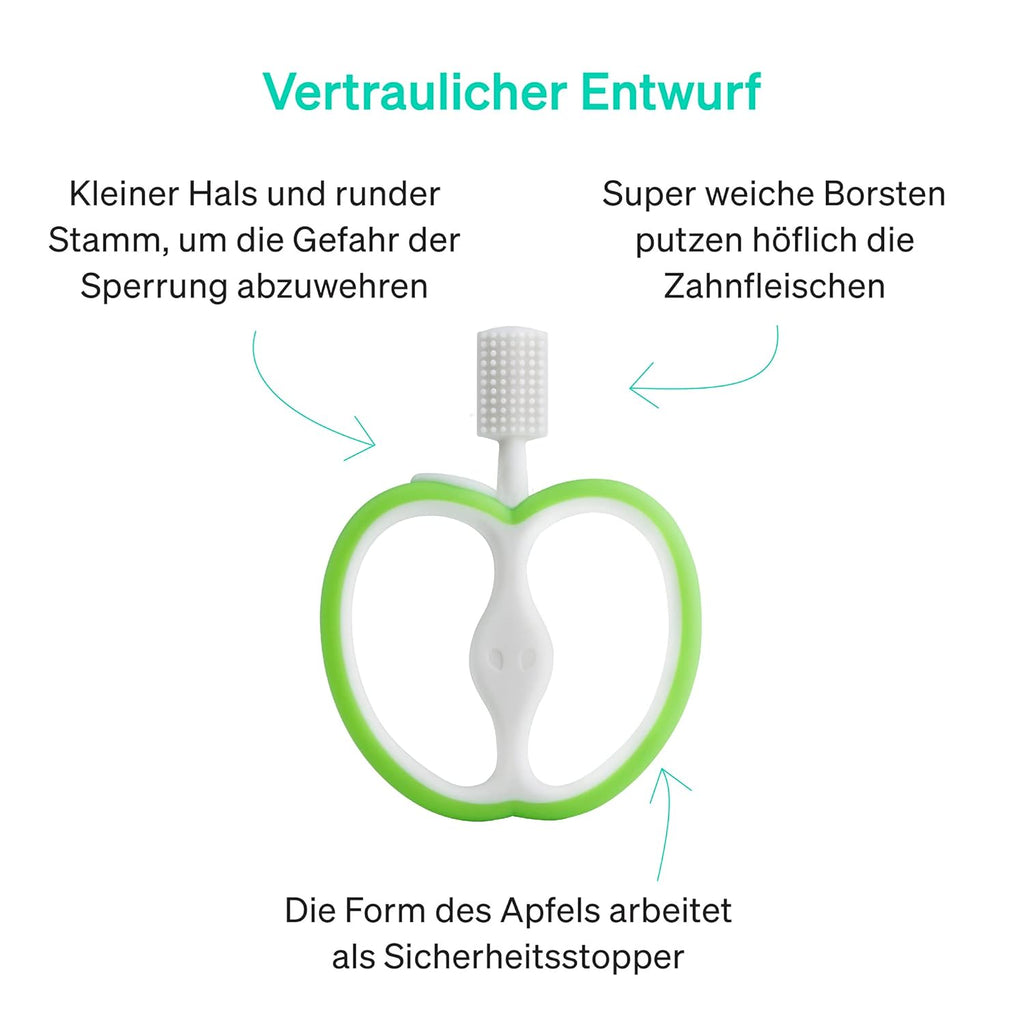 Beißring Baby Von Lovenoobs™, BPA/BPS Frei Einfach Zu Reinigen, Zahnungshilfe, Greifling, Silikon Zahnbürste, Beißspielzeug, Spielzeug, Unisex, Teether, Grün