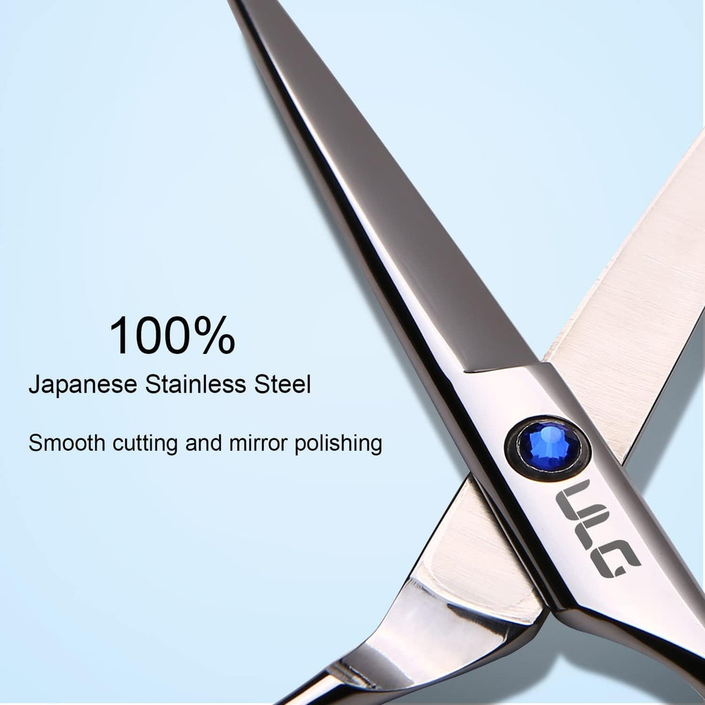 Haarschere Scharfe Friseurschere ULG 6.5 Zoll Präziser Schnitt Haarschnitt Japanischer Rostfrei Edelstahl Rasiermesserscharf Effilierscheren