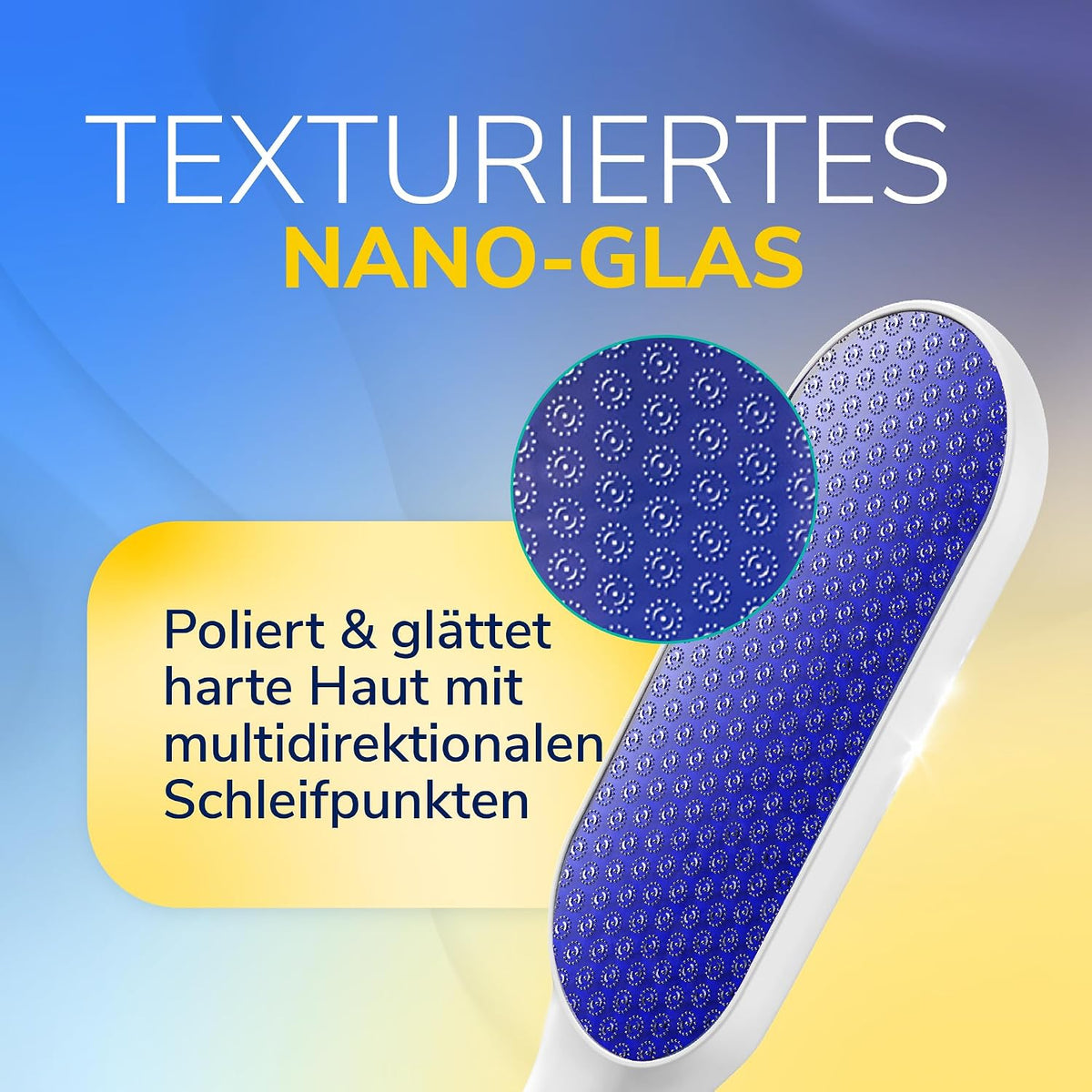 Scholl Nano Glas Fussfeile Und Hornhautentferner - Komfortable, Sanfte Entfernung Von Harter Haut Und Hornhaut