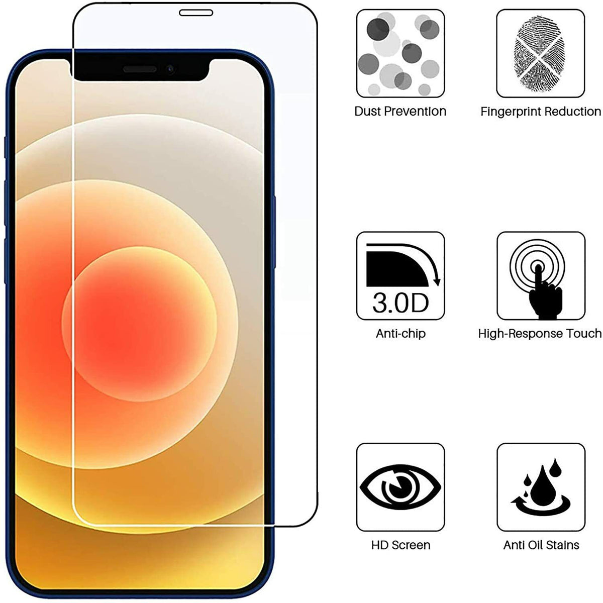 3X Schutzglas Für Iphone 17 16E 16 15 14 13 12 11 XS Pro Max 8 plus SE Glasfolie